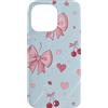 Coquette Aesthetic Gifts Custodia per iPhone 14 Pro Max Fiocco Rosa Coquette Nastro Ditsy Soft