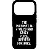 Humor Witty Observational Tech Men Women Custodia per iPhone 17 Pro Internet è un posto strano e folle per saperne di più