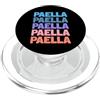 Cool Paella Spanish Cuisine Valencia Gif Funny Modern Repeated Text Design Paella Spain PopSockets PopGrip per MagSafe