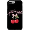 Cherry Aesthetic Summer Fruit Lover Red Custodia per iPhone 7 Plus/8 Plus Just A Girl Ciliegie Estetiche Rosso Ciliegia Amante della Frutta Estate