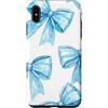 Coquette Aesthetic Blue Bow Gifts Custodia per iPhone XS Max Nastro blu pastello Coquette Estetica