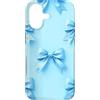 Coquette Aesthetic Gifts Custodia per iPhone 17 Nastro Coquette Blu Cielo Minimal
