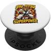 Il Jiu-jitsu È Il Mio Superpotere - Jiu Il Jiu-jitsu È Il Mio Superpotere Lion Mma PopSockets PopGrip Adesivo