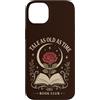 Vintage Rose Book Club Romance Custodia per iPhone 14 Plus Book Club Lettura Lettore Amante Libro Letteratura Rose Moon