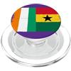 Ptera: I Love Ghana I Love Ivory Coast A Costa d'Avorio Ghana Bandiere per Tifosi Ghanesi Ivoriani PopSockets PopGrip per MagSafe
