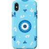 Greek Eye Aesthetic Art Gifts Custodia per iPhone X/XS Simbolo greco blu malocchio