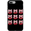 Cherry Aesthetic Summer Fruit Lover Red Custodia per iPhone 7 Plus/8 Plus Cherry Bow Grid Rosso Estetica Ciliegie Alla Moda Estate Frutta
