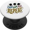 Chinese Game Night Lover Designs Divertente Mahjong Player Piastrelle Crak Bam Dot Repeat PopSockets PopGrip Adesivo