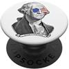 Funny Presidents Day Tees George Washington USA Occhiali da sole PopSockets PopGrip Adesivo