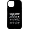 Ocean Life Marine Biology Whale Species Custodia per iPhone 15 Plus Whale Expert - Gattera Beluga Narvalo, colore: Blu