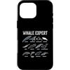 Ocean Life Marine Biology Whale Species Custodia per iPhone 16 Pro Max Whale Expert - Gattera Beluga Narvalo, colore: Blu