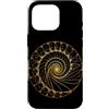 Fibonacci Golden Ratio Geometry Mathemat Custodia per iPhone 16 Pro Matematica matematica geometria a spirale rapporto aureo di Fibonacci