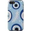 Greek Symbols Evil Eye Pattern Gifts Custodia per iPhone SE (2020) / 7/8 Motivo malocchio greco blu