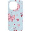 Coquette Aesthetic Gifts Custodia per iPhone 15 Pro Fiocco Rosa Coquette Nastro Ditsy Soft