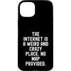 Witty Humor Observational Men Women Custodia per iPhone 15 Plus Internet è un posto strano e folle Nessuna mappa fornita