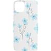 Floral Aesthetic Flower Botanical Gifts Custodia per iPhone 14 Plus Fiocco di neve blu fiori ditsy floreale