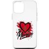 Morocco Travel Heart Co Custodia per iPhone 12/12 Pro Bandiera a forma di cuore con scritta I Love Morocco, souvenir turistico