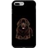JustForDogLovers Custodia per iPhone 7 Plus/8 Plus Adorabile amante dei cani Terranova Marrone