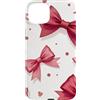 Coquette Aesthetic Gifts Custodia per iPhone 15 Plus Nastro vintage con fiocco bordeaux