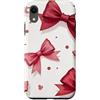 Coquette Aesthetic Gifts Custodia per iPhone XR Nastro vintage con fiocco bordeaux
