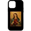 Icona di Santa Dinfna Custodia per iPhone 12 mini Elegante icona cattolica di Santa Dinfna