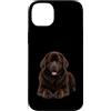 JustForDogLovers Custodia per iPhone 14 Plus Adorabile amante dei cani Terranova Marrone