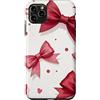 Coquette Aesthetic Gifts Custodia per iPhone 11 Pro Max Nastro vintage con fiocco bordeaux