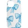Coquette Aesthetic Blue Bow Gifts Custodia per iPhone 14 Nastro blu pastello Coquette Estetica