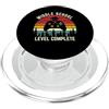 vintage retro sunset middle school level livello di scuola media completa video gioco classe laurea PopSockets PopGrip per MagSafe