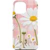 Floral Aesthetic Flower Botanical Gifts Custodia per iPhone 13 Pro Max Fiori rosa a quadretti margherite floreali