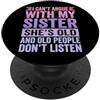 Sorella Maggiore Fratello/sorella Famigl I Can't Argue With My Sister She's Old Prendere In Giro PopSockets PopGrip Adesivo