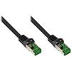 Good Connections Cavo patch RNS® con protezione del naso a scatto, per esterni (IP66), Cat.6A, S/FTP, PiMF, 500MHz, CU, nero, 50 m, Good Connections