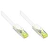 Good Connections Cavo patch RJ45 con cavo grezzo Cat.7 e protezione naso a scatto (RNS®), S/FTP, PiMF, senza alogeni, 600MHz, OFC, bianco, 25m, Good Co