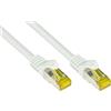 Good Connections Cavo patch RJ45 con cavo grezzo Cat.7 e protezione naso a scatto (RNS®), S/FTP, PiMF, senza alogeni, 600MHz, OFC, bianco, 80m, Good Co