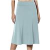 FGVFCS Gonne midi da donna UK con elastico in vita gonna a pieghe da donna gonna a pieghe una linea midi lunghezza al ginocchio in jersey abito a matita abiti casual estivi swing sottogonne per