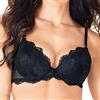 Giosal Reggiseno Lormar Prestige Balconcino Pizzo Coppe Push-Up Invisibili Gel GIOSAL-Nero-5