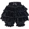 Cuteighteen Donne Lolita Bloomers Adolescenti Giapponese Carino Cameriera A Livelli Volant Bloomer Shorts Kawaii Fuzzy Fluffy Zucca Pantaloni Sottogonne, nero, taglia unica