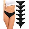 ANSUKOO Perizoma Donna Cotone Pacco da 6,Femminili Mutandine Slip,Mutande Donna,Confortevoli Elastici Traspiranti Modello Brasiliana,Tanga Thong Women Underwear Cotton Multipack