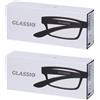 Occhiali da Lettura Glassio Cupertino Colore Nero Gradazione +2,5 2x1 St