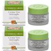 L'Erbolario Crema Viso Antirughe Calendula/Carota/Ginseng 30 Ml 2x30 ml