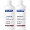 Ducray Anaphase+ Shampoo contro la caduta e assottigliamento dei capelli, Frena cronica 400ml 2x400 ml