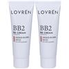 Lovren Crema Colorata 7 Effetti Viso Decollete Colore B2 Medio Scura 2x25 ml