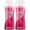 Durex Massage 2 In 1 Gel Massaggio Corpo E Lubrificante Guarana' 200 Ml 2x200 ml
