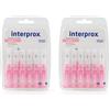 Interprox Nano 6 Scovolini Rosa, Anti-Placca e Anti-Carie per spazi interdentali più piccoli (PHD 07) 2x6 Pc Spazzolino da denti