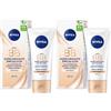 Nivea 5 in 1 BB Cream Super Idratante 24H No Stop Naturale 50 ml, Crema viso colorata con SPF15 2x50 ml