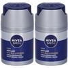 Nivea Men Anti-Age Hyaluron Crema Viso Idratante FP15 50 ml, viso uomo antirughe pelli mature 2x50 ml