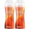 Durex Massage 2in1 Gel Massaggio Corpo E Lubrificante 2x200 ml