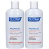 Ducray Anaphase+ Shampoo contro la caduta e crescita dei capelli, Frena capelli occasionale, 400ml 2x400 ml