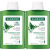 Klorane Shampoo all'Ortica BIO 200ml - Capelli grassi, purificante 2x200 ml