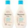 Aveeno Baby Daily Care Bagnetto Corpo e Capelli 250 ml, Shampoo bagnoschiuma bambini delicato 2in1 2x250 ml